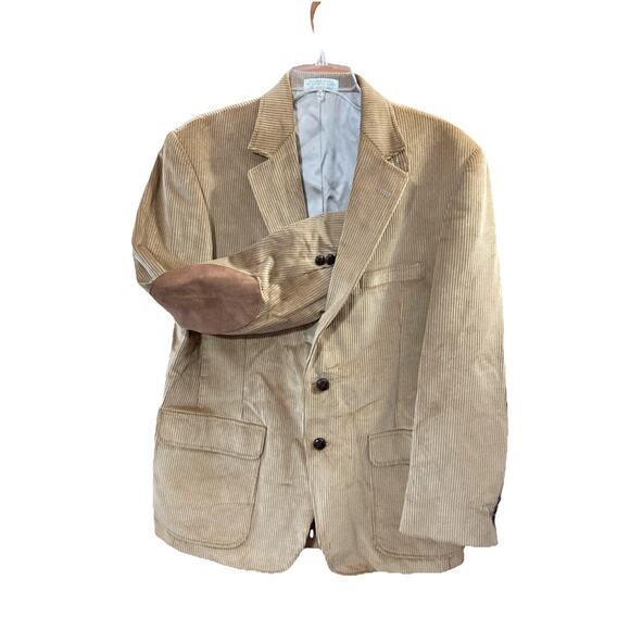 Orvis Mens Vtg Corduroy Sport Coat Sz 42R Tan Blazer Jacket Elbow Patch’s 90s - Picture 1 of 15